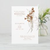 秋ウィスピボホホワイトブライド結婚両親 招待状 (スタンド正面)