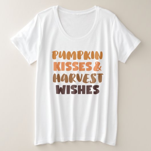 秋ウィメンズプラスサイズTシャツ プラスサイズTシャツ (デザイン正面)