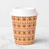 秋ウィメンズTシャツWハイトピンク 紙コップ (正面)