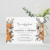 秋ウィンターカップルのシャワーパーティの招待状 招待状 (スタンド正面)