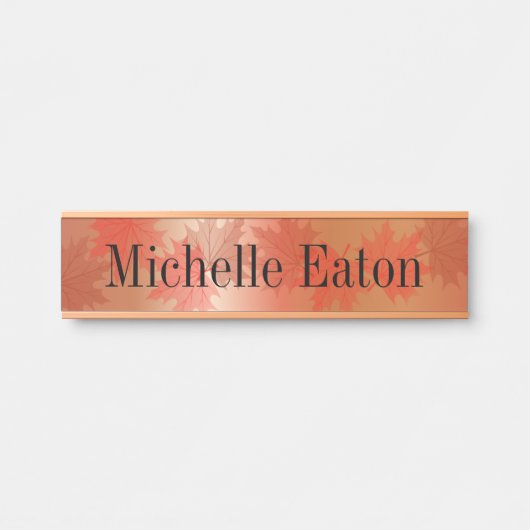 秋ウィンターデスクぶら下がったドアの壁名札 サインプレート (正面)