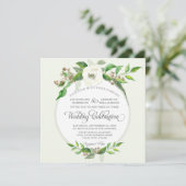 秋ウィンターフォレストウッドボヘミアンBOHOウォーターカラー 招待状 (スタンド正面)