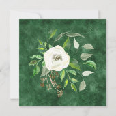 秋ウィンターフォレストウッドボヘミアンBOHOウォーターカラー 招待状 (裏面)