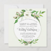 秋ウィンターフォレストウッドボヘミアンBOHOウォーターカラー 招待状 (正面)