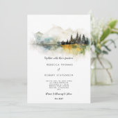 秋ウィンターマウンテンレイク結婚式招待状 招待状 (スタンド正面)