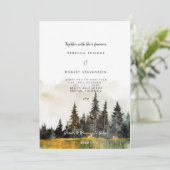 秋ウィンターマウンテンレイク結婚式招待状 招待状 (スタンド正面)