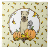 秋ウィートテリアー（ウィートン1b2）カボチャかわいい タイル (正面)