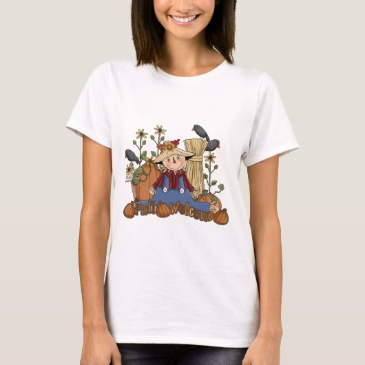 「秋ウェルカム」秋かかしベビードールTOP Tシャツ (正面)