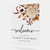 秋ウエー結婚トのアクリル標識 アクリルサイン (傾斜)