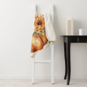 秋ウォーターカラーカボチャフローラデザイン- シェルパブランケット (インサイチュ)