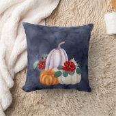 秋ウォーターカラーカボチャフローラ装飾用クッション クッション (ブランケット)