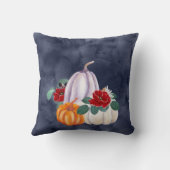 秋ウォーターカラーカボチャフローラ装飾用クッション クッション (裏面)