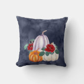 秋ウォーターカラーカボチャフローラ装飾用クッション クッション (正面)