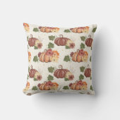 秋ウォーターカラーカボチャフローラ クッション (正面)