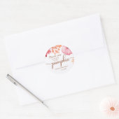 秋ウォーターカラーカボチャ赤ちゃんシャワー ラウンドシール (封筒)