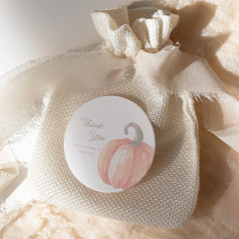 秋ウォーターカラーカボチャ赤ちゃんシャワー ラウンドシール