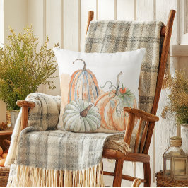 秋ウォーターカラーカボチャ クッション