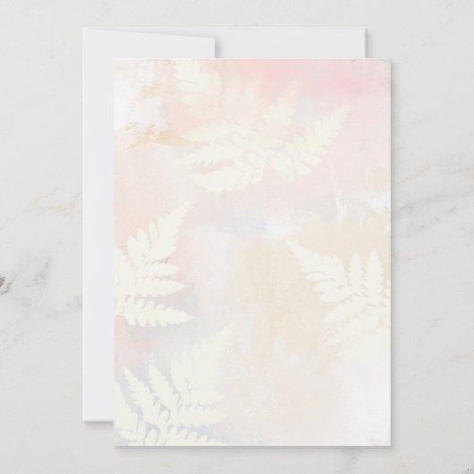 秋ウォーターカラーカボンプキンガールベビーシャワー 招待状 (裏面)