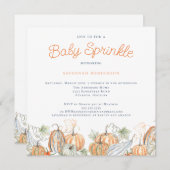 秋ウォーターカラーカボンプキンスベビー散布機 招待状 (正面/裏面)