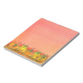 秋ウォーターカラーカボンプキンライン ノートパッド (回転)