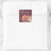 秋ウォーターカラーハローパンプキン スクエアシール (バッグ)