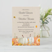 秋ウォーターカラーパンプキンスブライダルシャワー 招待状 (スタンド正面)