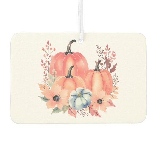 秋ウォーターカラーパンプキンボホ カーエアーフレッシュナー (正面)