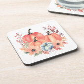 秋ウォーターカラーパンプキンボホ コースター (左側)