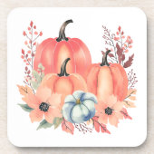 秋ウォーターカラーパンプキンボホ コースター (正面)