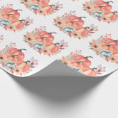 秋ウォーターカラーパンプキンボホ ラッピングペーパー (角)