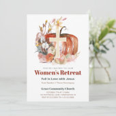 秋ウォーターカラーパンプキン&クロス女性省 招待状 (スタンド正面)