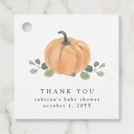 秋ウォーターカラーパンプキン フェイバータグ