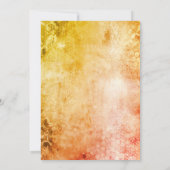 秋ウォーターカラーフローラメンズサンクスギビングディナー 招待状 (裏面)