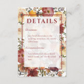 秋ウォーターカラーブケ結婚ットの詳細 エンクロージャーカード (正面)