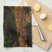 秋ウォーターフォールアンドクリークペンシルバニア自然 キッチンタオル (四つ折り)