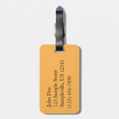 秋ウォーターフォールアンドクリークペンシルバニア自然 ラゲッジタグ (裏面縦)