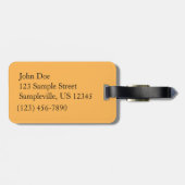 秋ウォーターフォールアンドクリークペンシルバニア自然 ラゲッジタグ (裏面横)