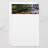 秋ウォーターフォールアンドクリークペンシルバニア自然 便箋 (正面/裏面)