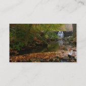 秋ウォーターフォールアンドクリークペンシルバニア自然 名刺 (裏面)