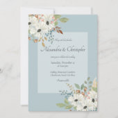 秋ウォーターフローラブーケ 招待状 (正面)