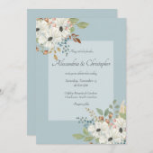 秋ウォーターフローラブーケ 招待状 (正面/裏面)