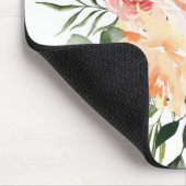 秋ウォーター素朴カラーピンクピーチフラワーブーケ マウスパッド (コーナー)