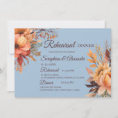 秋ウォーター素朴カラーフローラリハーサルディナー 招待状 (裏面)
