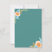 秋ウォーター結婚コロの詳細カード 招待状 (裏面)