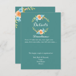 秋ウォーター結婚コロの詳細カード 招待状