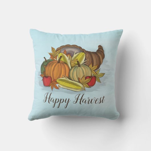 秋ウオータカラーシンプルコルヌコピエレガントアハーベスト クッション (裏面)