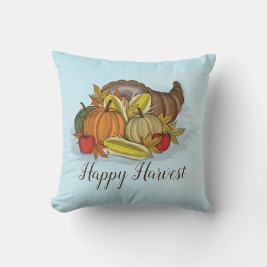 秋ウオータカラーシンプルコルヌコピエレガントアハーベスト クッション (正面)