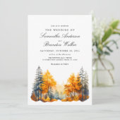 秋ウッズオータム結婚式招待状 セーブザデート (スタンド正面)