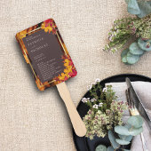 秋ウッディブラウンゴールデンエレガント結婚式 プログラム ハンドファン