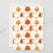 秋ウッドランドアニマルズベビーシャワー招待状 招待状 (裏面)